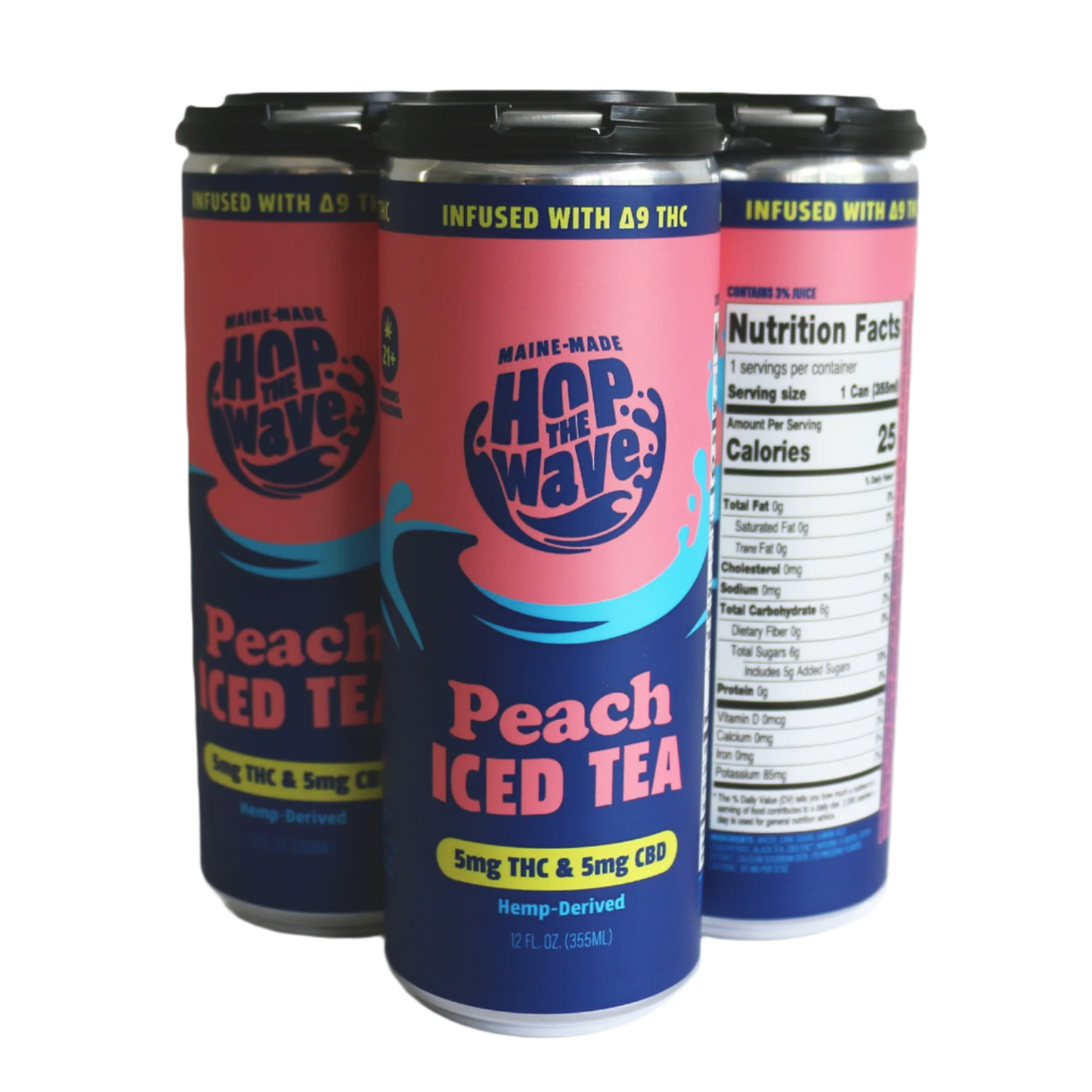 5mg THC & 5mg CBD Peach Iced Tea